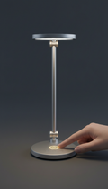 Matte Steel Compact Adjustable Lamp