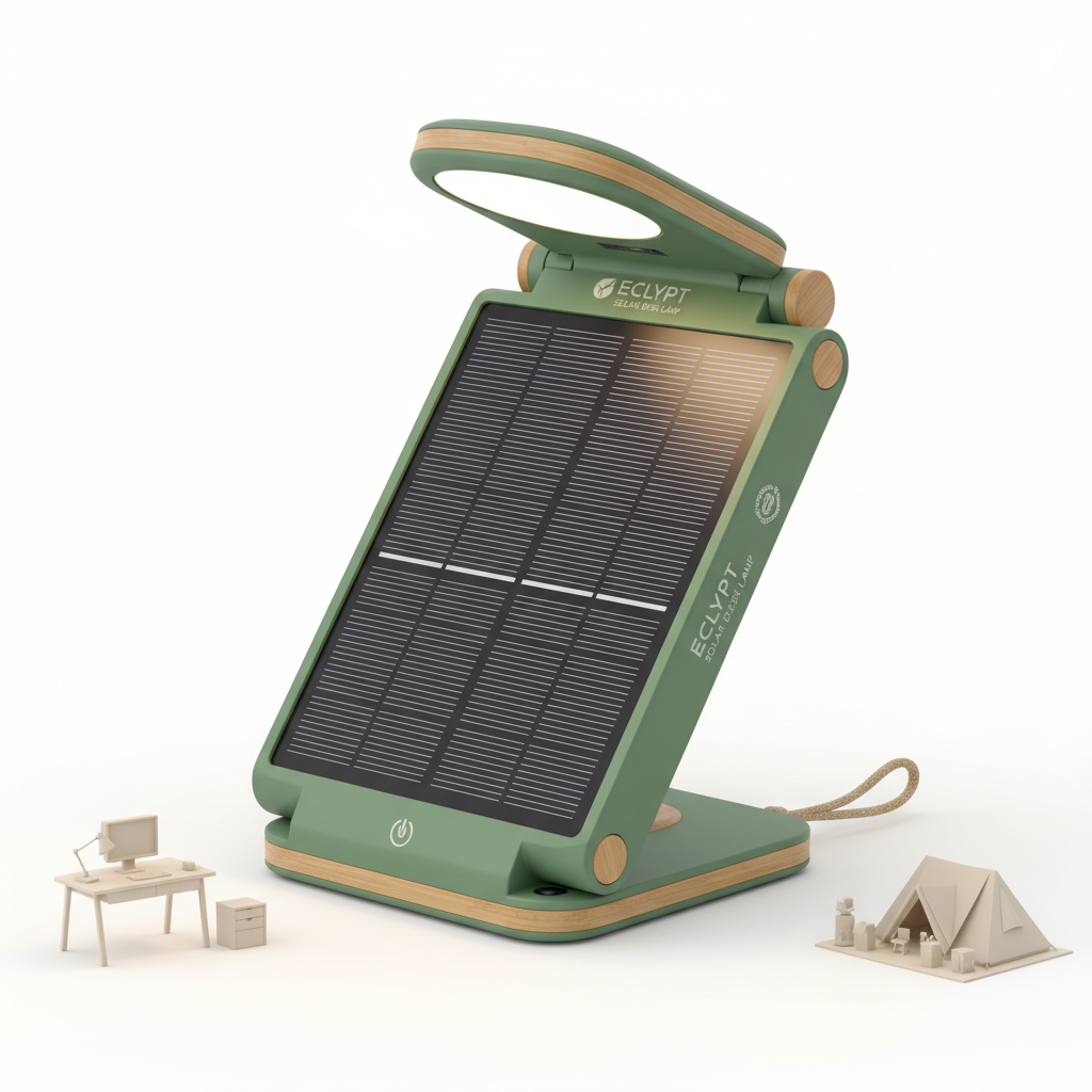 Solar Powered Portable Desk Lamp
